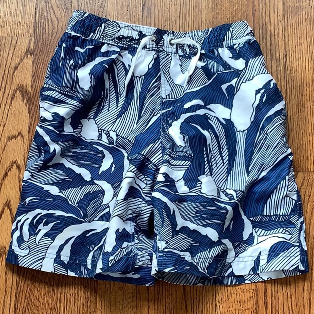 Hanna Andersson - Swim Trunks - Boys’ - Navy White - Size US 10 - Swimwear EUC